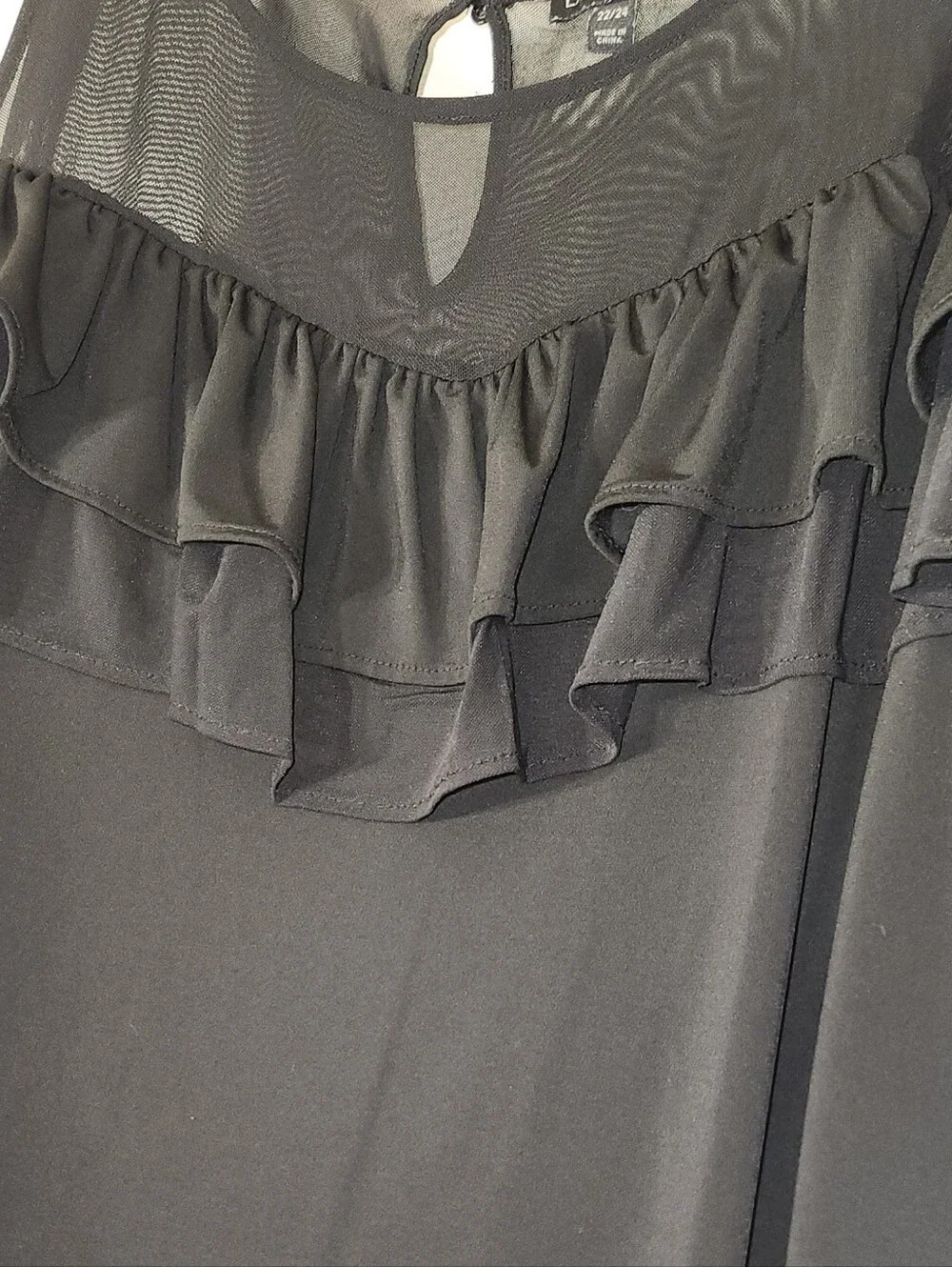🖤Lane Bryant Romantic🖤Black Ruffle Cold-Shoulder Top. 22/24. Date Night Vibes - Picture 5 of 12